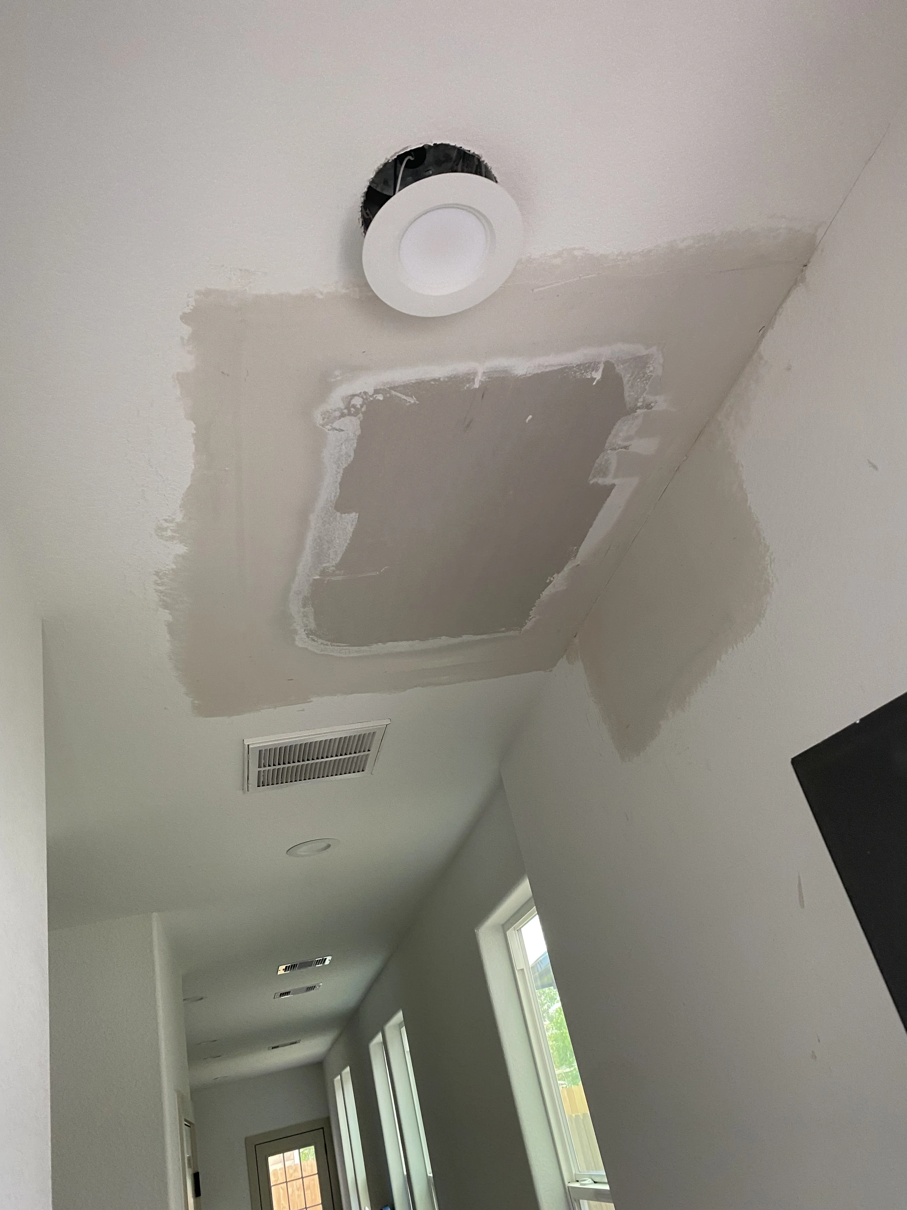 Drywall patch and recessed light install Houston TX