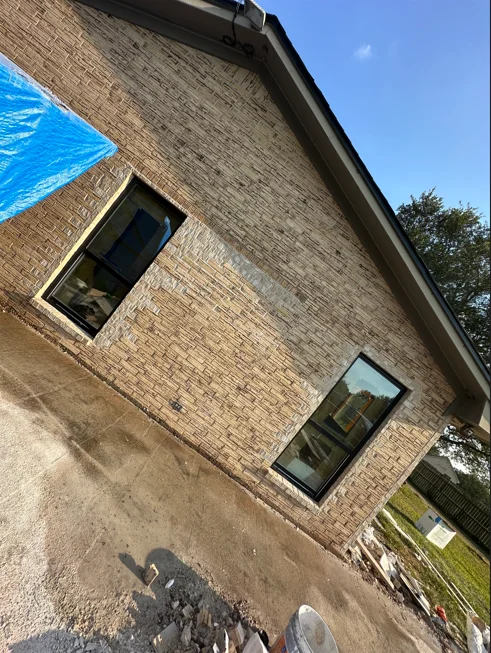 Stone Accent and Window Install Houston