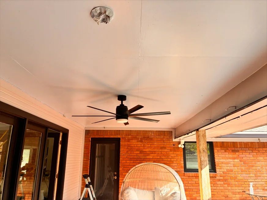 Patio Ceiling and Fan Install Houston