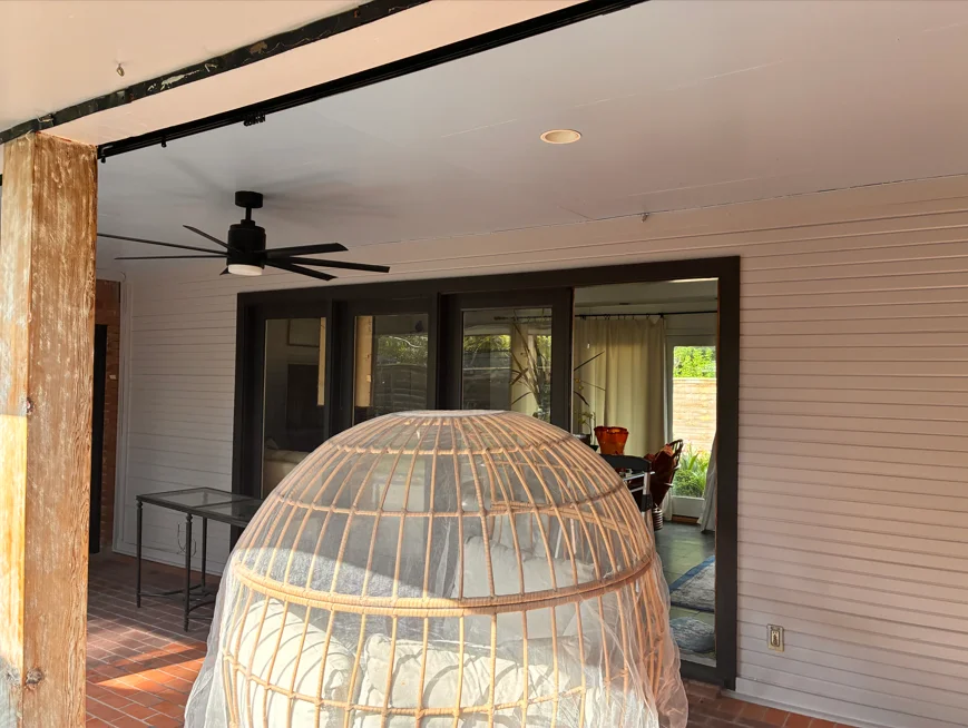 Covered patio refresh and renovation in Houston TX